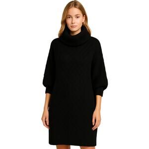 Y2K Old Navy Black Mohair Wool Blend Sweater Dress XL Cozycore Minimalist